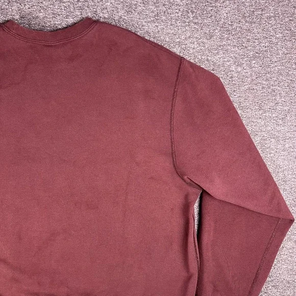 Nike SB Sweaters Mens L Maroon Loose Fit Pullover Skateboarding Swoosh Heavy - Picture 13 of 14